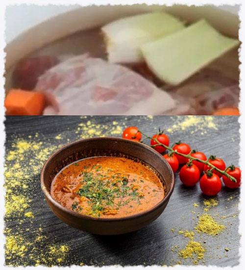Суп харчо из говядины с помидорами
